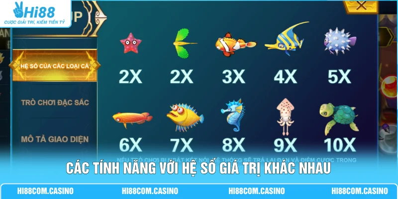 JDB Bắn Cá Ngũ Long - 1 Hành Trình Chạm Trán 5 Long Vương 3 Các tính năng với hệ số giá trị khác nhau
