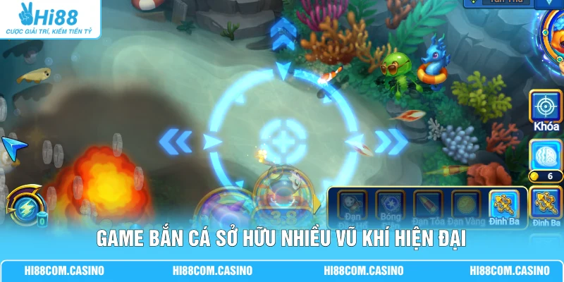TP Bắn Cá Dễ Dàng - Game Trúng Tiền Thật Cược Ít, Nổ Lớn 2 Game bắn cá sở hữu nhiều vũ khí hiện đại