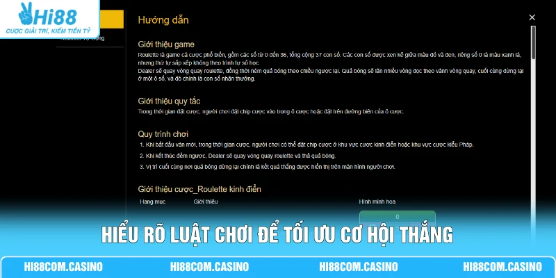 Roulette | Bàn Cược Tiêu Chuẩn Châu Âu, Tỷ Lệ Hoàn Trả 98% 2 Hiểu rõ luật chơi để tối ưu cơ hội thắng