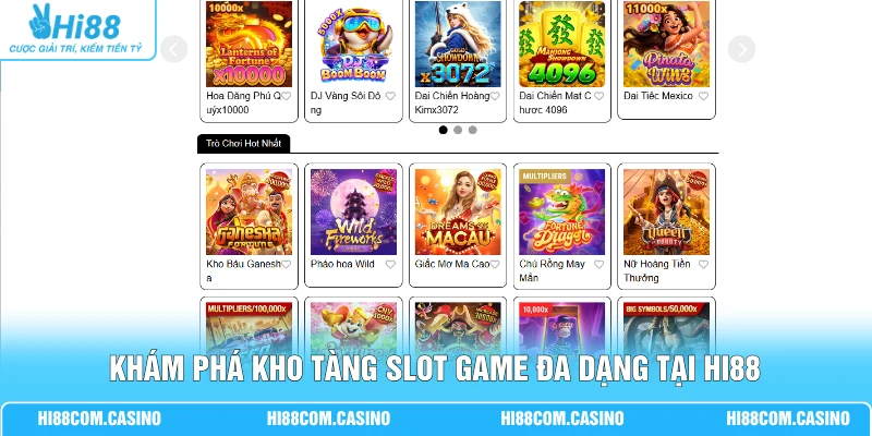 PG Điện Tử | Kho Slot Game 300+ Chủ Đề, Nổ Hũ X1000 Lần 2 Khám phá kho tàng slot game đa dạng tại Hi88