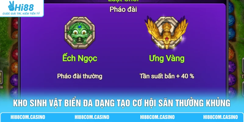 YGR Zuma Phiêu Lưu - Săn Boss Rồng Thần 10000X Tiền Cược 2 Kho sinh vật biển đa dạng tạo cơ hội săn thưởng khủng