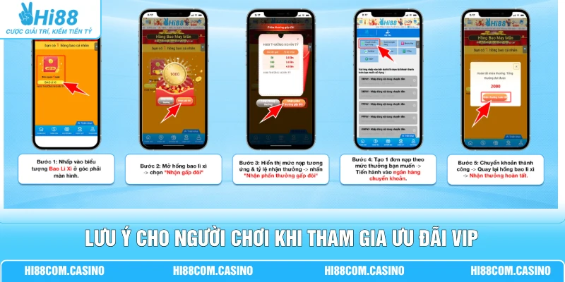 Khuyến Mãi VIP Trở Lại - Hi88 Tặng Lên Tới 20% Tiền Nạp 4 Lưu ý cho người chơi khi tham gia ưu đãi VIP