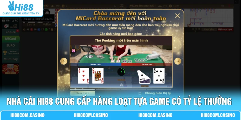 Top 5 Game Hot Tại CHOICE Trực Tuyến Làm Chao Đảo Giới Cược 3 Nhà cái Hi88 cung cấp hàng loạt tựa game có tỷ lệ thưởng khủng