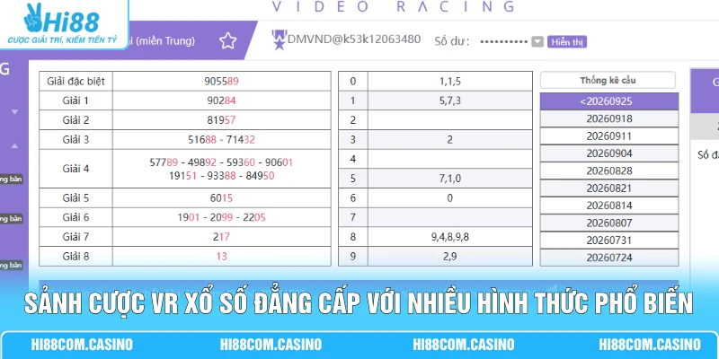 Hướng Dẫn Chơi VR Xổ Số Rinh Ngay 50 Triệu Đồng Cực Dễ 1 Sảnh cược VR xổ số đẳng cấp với nhiều hình thức phổ biến